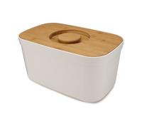 Joseph Joseph - Panera con tapa para cortar en madera de bambú extraíble, blanco