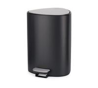 Joseph Joseph EasyStore Luxe Cubo de Basura Pequeno, con Pedal, 5 litros, con Almacenamiento para bolsas de basura, Tapa Cierre Suave, Interior Extraíble, Baño, Dormitorio, Oficina, Negro Mate