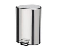 Joseph Joseph EasyStore Luxe Cubo de Basura Pequeno, con Pedal, Acero Inoxidable, 5 litros, con Almacenamiento para bolsas de basura, Tapa Cierre Suave, Interior Extraíble, Baño, Dormitorio, Oficina