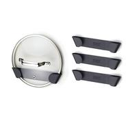 Joseph Joseph CupboardStore Juego de 4 Soportes para Tapas de Ollas y Sartenes, Organizador Autoadhesivo para Montaje en Pared, Apto para Tapas de hasta 24 cm, Cinta 3M VHB Incluida
