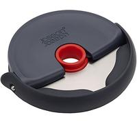 Joseph Joseph Disc Cortador de Pizza Easy-Clean Rueda Cortadora Compacta, Cuchilla de Acero Inoxidable, Gris/Rojo