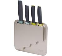 Joseph Joseph DoorStore, Juego de 4 Cuchillos Elevate con Soporte Estuche Adhesivo de Almacenamiento para Armarios y Puertas