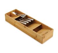 Joseph Joseph Drawer Store - Organizador compacto para cajones de cubiertos, 5 compartimentos, capacidad para más de 24 piezas - Bambú