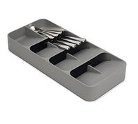 Joseph Joseph Drawer Store Organizador Compacto para Cajones de Cubiertos, 8 Compartimentos, Capacidad para 48 Piezas, Gris, Grande