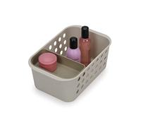 Joseph Joseph EasyStore, Cesto organizador para accesorios de baño con recipiente móvil, Pequeño, Beige