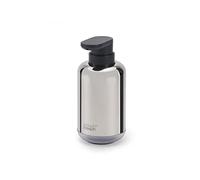 Joseph Joseph EasyStore, Dispensador de Bomba de jabón Elegante en Acero Inoxidable, con indicador de Nivel, fácil pulsación, Base Antideslizante, rellenable