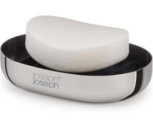 Joseph Joseph EasyStore, Jabonera Elegante de Acero Inoxidable con Rejilla escurridora, Drenaje rápido