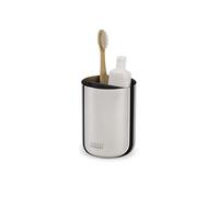 Joseph Joseph EasyStore, Soporte Elegante para Cepillo y Pasta de Dientes, Almacenamiento en el baño, Pequeño, Acero Inoxidable