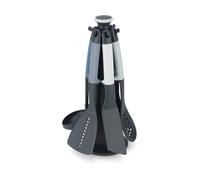 Joseph Joseph Elevate - Set de 6 utensilios de cocina con soporte giratorio, nylon, resistente a altas temperaturas - Azul
