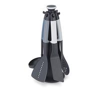 Joseph Joseph Elevate - Set de 6 utensilios de cocina con soporte giratorio, nylon, resistente a altas temperaturas - Azul