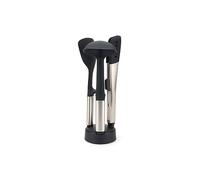 Joseph Joseph Utensilios cocina Elevate 3 piezas – Silicona sin BPA, mango acero inox, con soporte