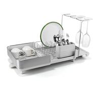 Joseph Joseph Extend Steel Plus Escurreplatos Extensible de Acero, con Soporte para Copas y Caño de Drenaje