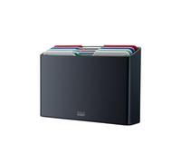 Joseph Joseph Folio, Juego de 4 tablas de Cortar de Cocina, con Código de Color y Estuche Protector, Mediano, Grafito/Costa