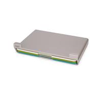 Joseph Joseph Folio Slim Juego de tablas de cortar de 3 piezas para debajo del estante, Plata, azul, verde