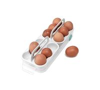 Joseph Joseph FridgeStore Caja de Huevos para 12 unidades para Frigorífico, con Asa y Ruedas, sin BPA