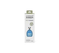 Joseph Joseph IW1 - Bolsas en plástico reciclado, Bolsas de basura de cocina con cordón, Extra Resistentes - Paquete de 20, Capacidad 24-36 Litros, Gris