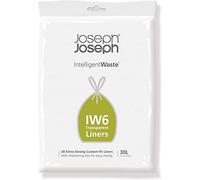 Joseph Joseph IW6 Forros de basura de 30 litros (paquete de 20) - Transparente