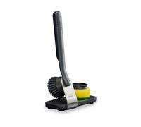 Joseph Joseph Joseph Joseph Sinktech Cepillo para platos con cabezal de repuesto y bandeja de goteo grande Grey