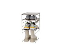 Joseph Joseph Level Adjustable Tier Shoe Rack Organiser Durable Shelves and Steel Frame Single Stores 4 Pairs