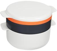 Joseph Joseph M-Cuisine Set de Cocina Apilable para Microondas de 4 Piezas, Olla de 2 Litros, Vaporera, Parrilla y Tapa
