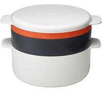 Joseph Joseph M-Cuisine Set de Cocina Apilable para Microondas de 4 Piezas, Olla de 2 Litros, Vaporera, Parrilla y Tapa