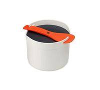 Joseph Joseph M-Cuisine Vaporera para Cocinar Arroz y Granos en Microondas, Apta para Lavavajillas - Piedra/Naranja, 2 Litros