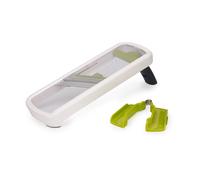 Joseph Joseph Multi-Grip, Mandolina de cocina, Cortador de verduras manual ajustable con agarre de precisión, 3 y 2 grosores de Corte y Juliana, Blanco