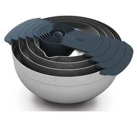 Joseph Joseph Nest 9 Plus - Juego de 9 piezas apilables, cuencos para mezclar, con bol grande y pequeño, colador y 5 tazas medidoras, Acero Inoxidable