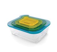 Joseph Joseph Nest Glass - Juego de 4 Recipientes de Cristal para Almacenamiento - Glass Storage