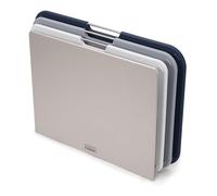 Joseph Joseph Nest - Juego de 3 tablas de cortar, codificadas por color, con estuche de almacenamiento, Grandes, Gris