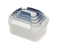 Joseph Joseph Nest Lock, Recipientes para alimentos en plástico 5 piezas, almacenaje cocina con tapa, herméticos, ahorra espacio, sin BPA - Azul