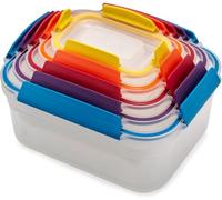 Joseph Joseph Nest Lock, Recipientes para alimentos en plástico 5 piezas, almacenaje cocina con tapa, herméticos, ahorra espacio, sin BPA - Multicolor