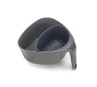 Joseph Joseph Nest Set de 2 Coladores de Cocina, Colador de Alimentos, Ahorra Espacio y Apilable, Gris