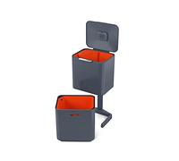 Joseph Joseph Papelera de cocina Totem Max de 60 litros para separación y reciclaje de residuos con filtro de olores y bandeja extraíble para residuos de alimentos, grafito