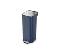 Joseph Joseph Porta, Cubo de Basura de Pedal para la Cocina fácil de vaciar con Puerta, 40L, Anti-Huellas, Azul Oscuro