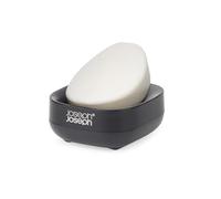 Joseph Joseph Slim, Jabonera Compacta Inclinada, Base Antideslizante, con Ventilado y Desmontable, Negro Mate