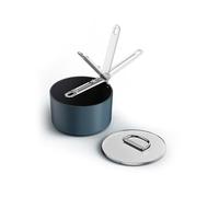 Joseph Joseph Space Cazo 19cm con Tapa, Mango Plegable, Ahorro de Espacio, Inducción y Horno, Revestimiento Cerámico