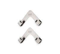 Joseph Joseph Space Juego de 2 soportes para tapas de ollas y sartenes Organizador en pared autoadhesivo, apto para tapas de hasta 28 cm, cinta 3M VHB y tornillos incluidos, acero inoxidable