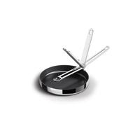 Joseph Joseph Space Steel sartén antiadherente 24 cm inox cerámica, inducción, mango plegable, apta horno