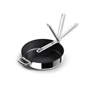 Joseph Joseph Space Steel sartén antiadherente 28 cm inox cerámica, inducción, mango plegable, apta horno