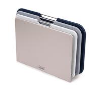 Joseph Joseph Nest Juego de tablas de cortar de 3 piezas con soporte de almacenamiento, gris/azul