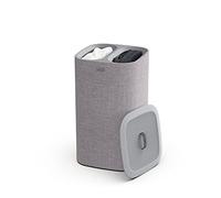 Joseph Joseph Tota - Cesto para ropa sucia con tapa, compartimentos dobles para separación colada, bolsos internos coin asas, extraíbles y fáciles de llevar, gris, 60 litros