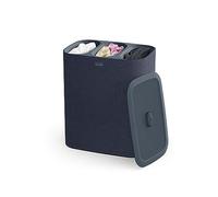 Joseph Joseph Tota Trio, Cesto de la ropa sucia con tapa, 90 litros, sistema de separación colada con 3 bolsos extraíbles con asas, Negro