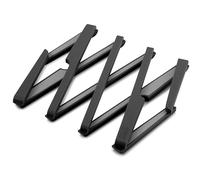 Joseph Joseph Trébede de silicona extensible y plegable para ollas y sartenes calientes, soporte antideslizante extensible, alfombrilla resistente al calor para la encimera de la cocina - Negro