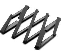 Joseph Joseph Trébede de silicona extensible y plegable para ollas y sartenes calientes, soporte antideslizante extensible, alfombrilla resistente al calor para la encimera de la cocina - Negro