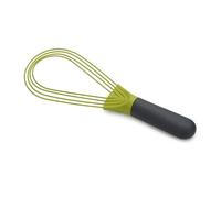 Joseph Joseph Twist Whisk- 2 en 1, batidor plano y de globo, Apto para ollas antiadherentes, Silicona, Gris / Verde