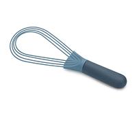 Joseph Joseph Twist Whisk Batidor 2 en 1, Plano y de Globo, Apto para Sartenes Antiadherentes, Silicona, Azul
