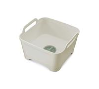 Joseph Joseph Wash&Drain Barreño Fregadero para Vajilla, Cubo Lavado/Escurridor de Platos con Asas y Tapón de Drenaje, en Plastico, Capacidad 9 Litros, Piedra/Salvia