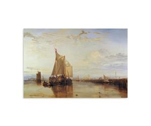 Joseph Mallord William Turner The Dort Packet Boat from Rotterdam Becalmed Wall Art Posters Wall Art Painting Canvas Living Room Prints Bedroom Decor Artworks 16x24inch (40x60cm)