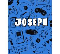 Joseph Name Notebook: Personalized Daily Journal for Boys. 110 Lined Pages. Soft Matte Cover with Cool Video Game Design